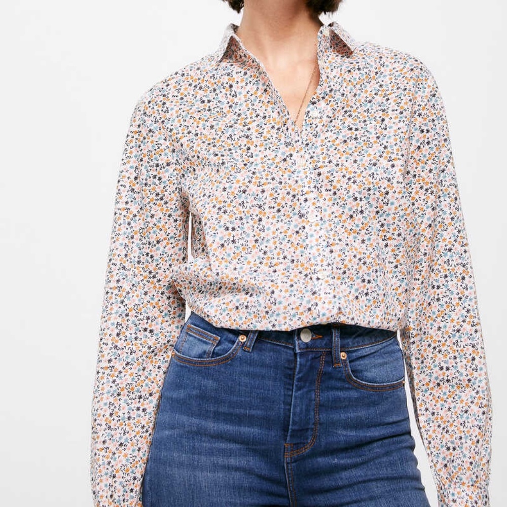 Liberty Flower Printed Blouse (Size 0 / Small)